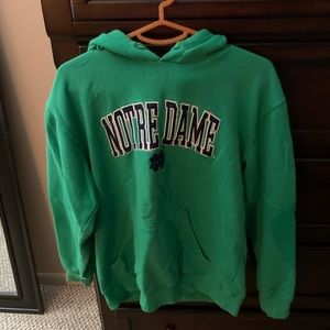 Men’s Notre Dame green hoodie size Medium excellent condition